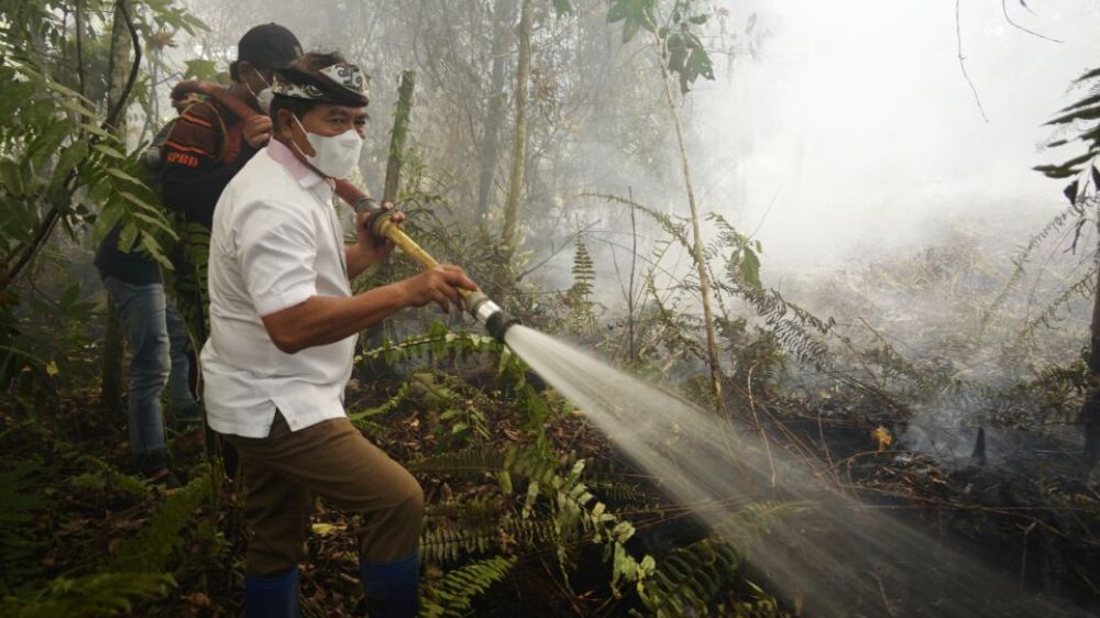 Karhutla Selimau Bulungan Ditangani, Gubernur Kaltara Pimpin Pemadaman Bersama Tim Gabungan