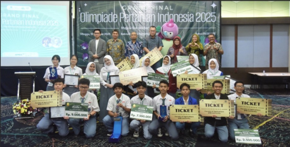 Selamat! Pemenang Olimpiade Pertanian Indonesia 2025 Sabet Golden Ticket dari Rektor IPB