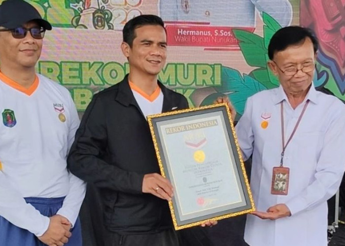 Peringati HUT ke-27 Kabupaten Nunukan, Senam Lukiwol Libatkan 11.020 Peserta dan Catatkan Rekor MURI
