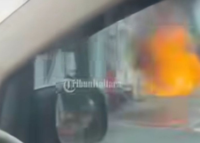 Suasana Mencekam di SPBU Kilo 2 Tanjung Selor Setelah Sebuah Motor Mendadak Terbakar Saat Pengisian BBM