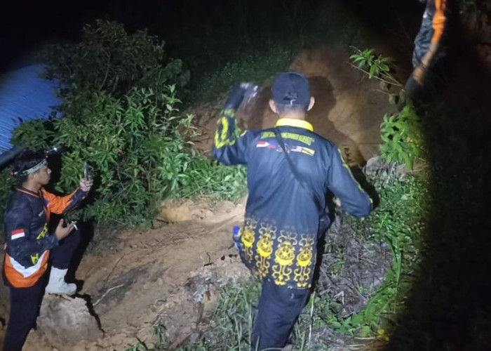 Tanah Longsor Akibat Hujan Deras Terjadi di Jalan Binusan KM 2 Nunukan, BPBD Lakukan Pendataan dan Pemantauan