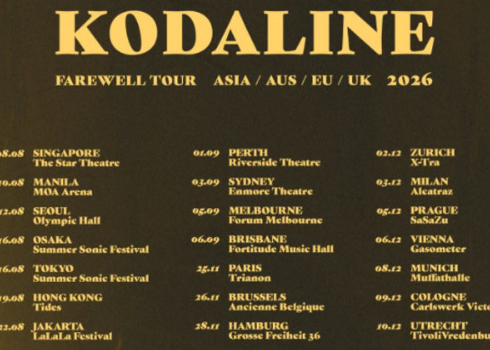 Kodaline Resmi Umumkan Farewell Tour 2026, Jakarta Masuk Daftar Kota yang Akan Didatangi!