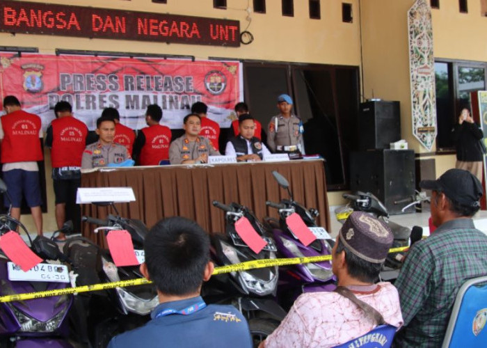 Polres Malinau Bongkar Jaringan Curanmor, Satu Pelaku dan Lima Penadah Jadi Tersangka
