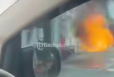 Suasana Mencekam di SPBU Kilo 2 Tanjung Selor Setelah Sebuah Motor Mendadak Terbakar Saat Pengisian BBM