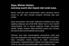 Nama Mohan Hazian Terseret Isu Pelecehan Seksual Akhirnya Buka Suara dan Minta Maaf